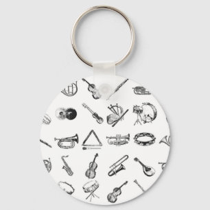 Porte-clés Collection of classical musical instruments