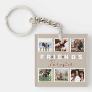Porte-clés Collection photo moderne Beige Friends Forever