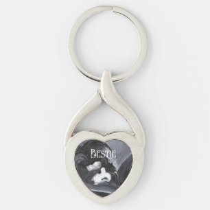 Porte-clés Collie Bordure Possédant Peinture personnalisée