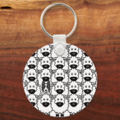 Porte-clés Collie frontalière lisse dans le mouton (Recto)