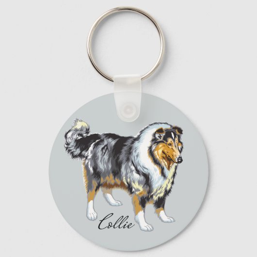 Porte-clés collie porte - clé (Recto)