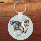 Porte-clés collie porte - clé (Recto)