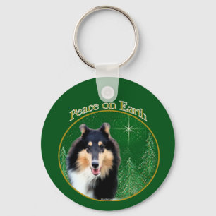 Porte-clés Collie (rude) Paix
