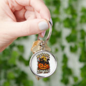 Porte-clés Collier de clés Halloween Chat Noir Pas de Tours J (main)