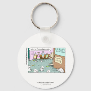 Porte-clés Collier de clés humoristique Gynéco lapin