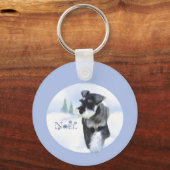 Porte-clés Collier de clés Standard Schnauzer Noel (Verso)