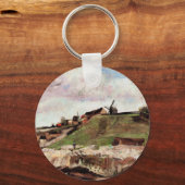 Porte-clés Colline de Montmartre avec carrière par Vincent va (Recto)