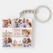 Porte-clés Colloque photo-parties scintillant rose de 40 ans (Dos)