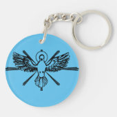 Porte-clés Colombe du Saint-Esprit Confirmation Religieuse et (Dos)