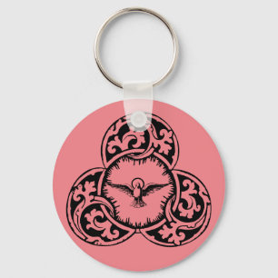 Porte-clés Colombe du Saint-Esprit symbole chrétien