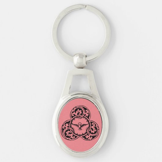 Porte-clés Colombe du Saint-Esprit symbole chrétien (Devant)