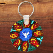 Porte-clés colombe en verre (Recto)