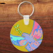 Porte-clés colombe pacifique, pas de jaune guerre (Recto)