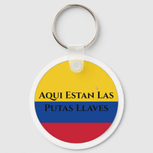 Porte-clés Colombian Flag Key Chain "Here are my keys"