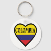 Porte-clés Colombie Drapeau Clé Coeur (Recto)
