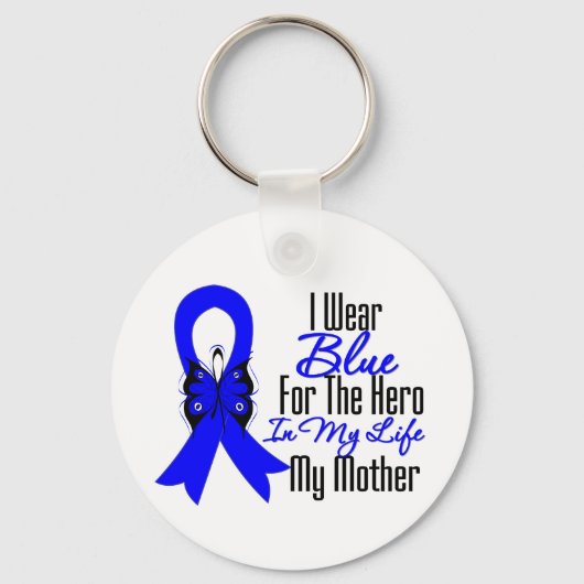 Porte-clés Colon Cancer Ribbon Hero Ma mère (Recto)