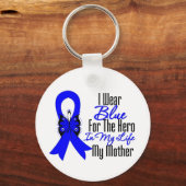 Porte-clés Colon Cancer Ribbon Hero Ma mère (Recto)