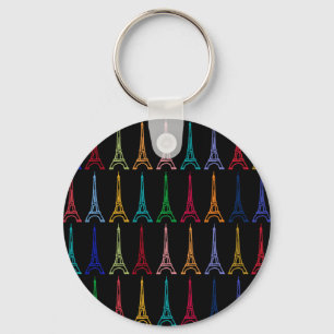 Porte-clés color eiffel towertern pattern