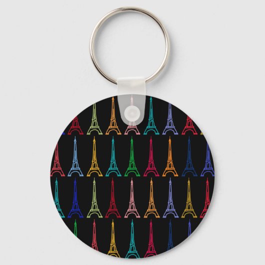 Porte-clés color eiffel towertern pattern (Recto)