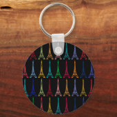 Porte-clés color eiffel towertern pattern (Recto)