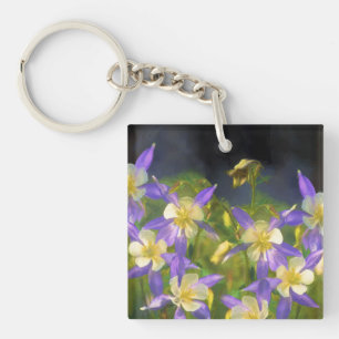 Porte-clés Colorado Blue Columbine Peinture - Art original