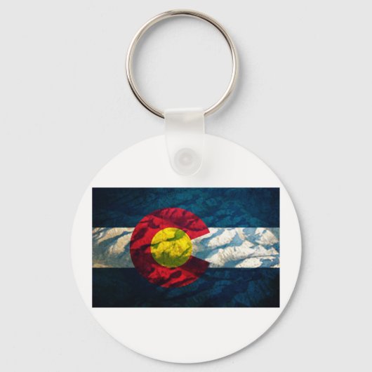Porte-clés Colorado flag Rock Mountains (Recto)