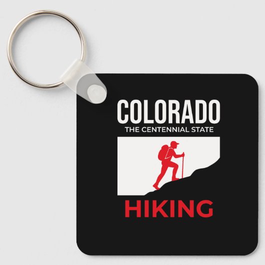 Porte-clés Colorado Hiking – The Centennial State USA (Recto)