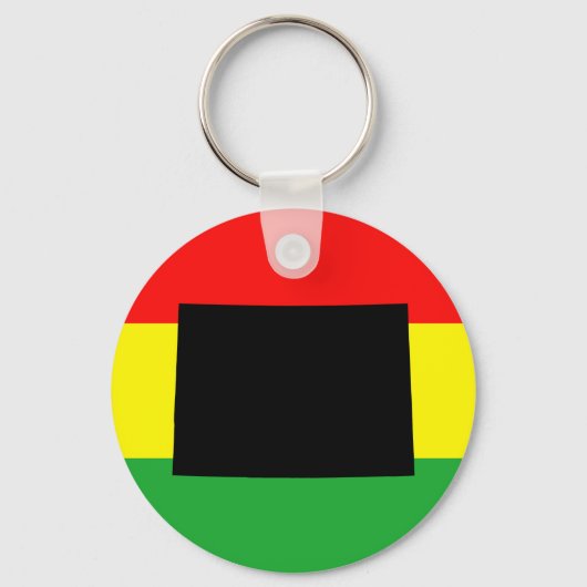 Porte-clés Colorado noir sur les couleurs de Rasta (Recto)