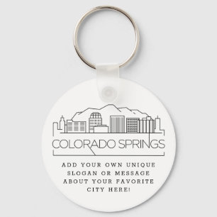 Porte-clés Colorado Springs  Slogan personnalisé