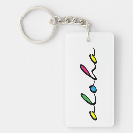 Porte-clés coloré ALOHA (Devant)