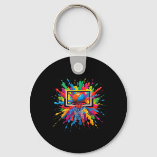Porte-clés Coloré Basketball Tie Dye Hoop Net Slam Dunk Spl