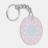 Porte-clés Coloré Bohème Trippy Bright Pastel Mandala (Devant gauche)