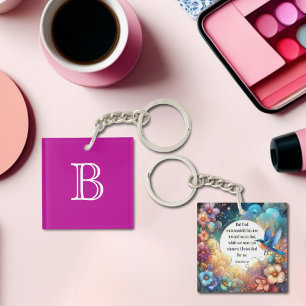 Porte-clés Coloré Christian Romans Bible Verse Monogramme