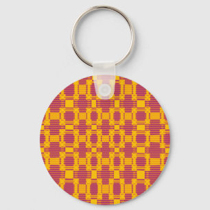 Porte-clés Coloré flou à damiers motif