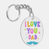 Porte-clés Coloré Je T'Aime Papa (Devant gauche)