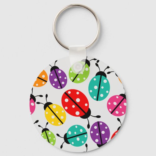 Porte-clés Coloré mignon Lady Bug Motif sans joint (Recto)