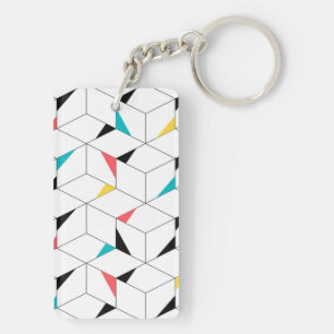 Porte-clés Coloré, moderne, joyeux, des cubes heureux tendanc
