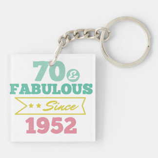 Porte-clés colorful 70 and fabulous since 1952