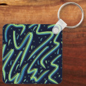 Porte-clés Colorful Abstract Psychedelic Stringy Pointed Art (Verso)