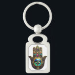 Porte-clés Colorful Brown Gold Hamsa Rainbow Color Third Eye<br><div class="desc">You are viewing The Lee Hiller Photography Art and Designs Collection of Home and Office Decor,  Apparel,  Gifts and Collectibles. The Designs include Lee Hiller Photography and Mixed Media Digital Art Collection http://LeeHiller.com</div>