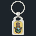 Porte-clés Colorful Brown Gold Hamsa Rainbow Color Third Eye<br><div class="desc">You are viewing The Lee Hiller Photography Art and Designs Collection of Home and Office Decor,  Apparel,  Gifts and Collectibles. The Designs include Lee Hiller Photography and Mixed Media Digital Art Collection http://LeeHiller.com</div>