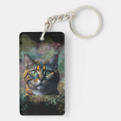 Porte-clés Colorful Cat Art Design (Dos)