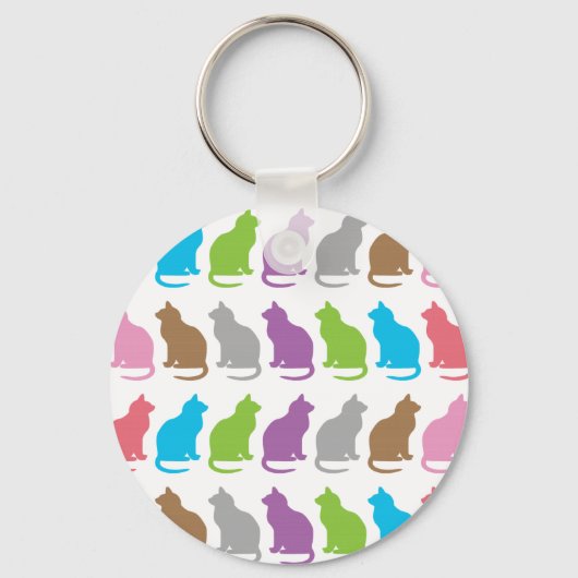Porte-clés Colorful cat pattern (Recto)