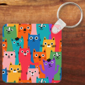 Porte-clés Colorful cats (Verso)