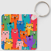 Porte-clés Colorful cats (Dos)