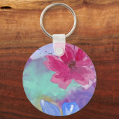 Porte-clés Colorful Floral Art Keychain (Recto)