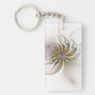 Porte-clés Colorful fractal ornament. Flower art