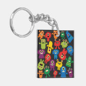 Porte-clés Colorful Fun Monsters Créatures Motif (Devant gauche)