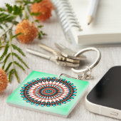 Porte-clés Colorful Geometric Mandala Art-46456 (Devant Droit)