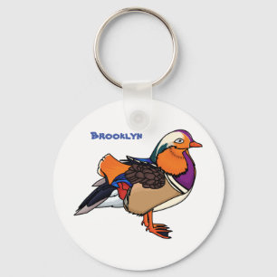 Porte-clés Colorful mandarin duck illustration